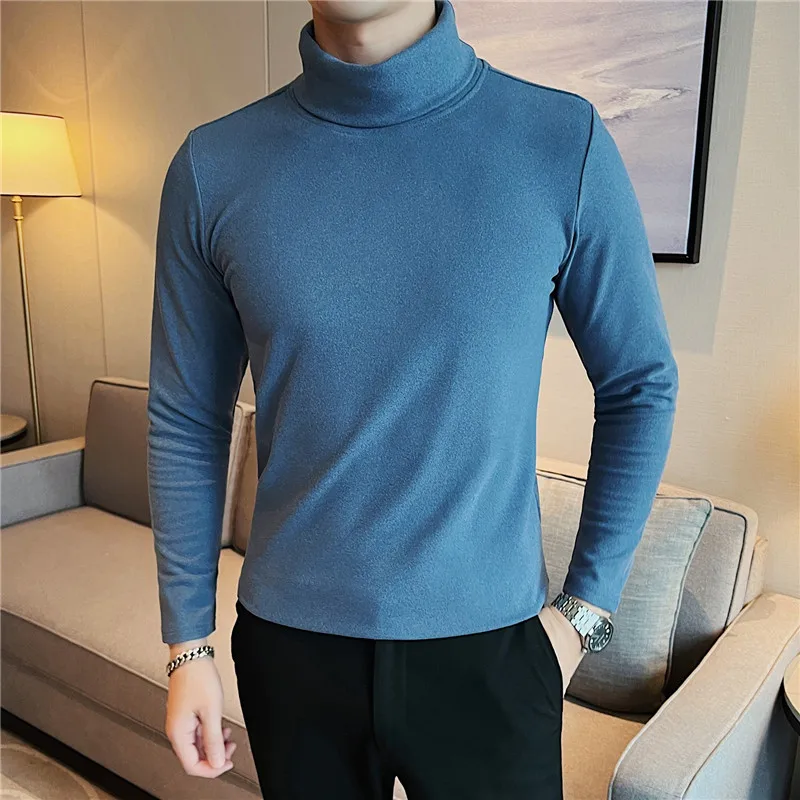 Men Long Sleeve Turtleneck T-shirts Winter Autumn Trend Solid Color Warm Double-sided Velvet Underwear
Men Long Sleeve Turtleneck T-shirts Winter Autumn Trend Solid Color Warm Double-sided Velvet Underwear