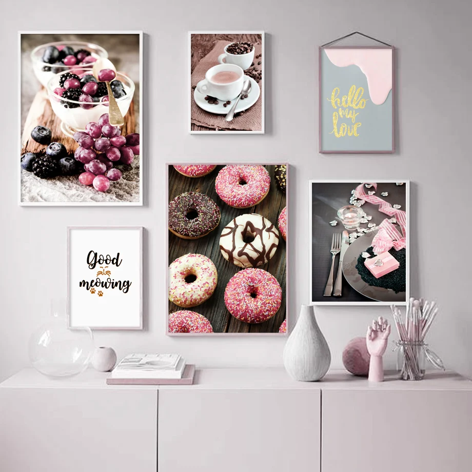Chocolate Ring Coffee Blueberry Grape Wall Art Canvas Painting Nordic Posters Prints Wall Pictures For Cake Dessert Shop Decor
Chocolate Ring Coffee Blueberry Grape Wall Art Canvas Painting Nordic Posters Prints Wall Pictures For Cake Dessert Shop Decor