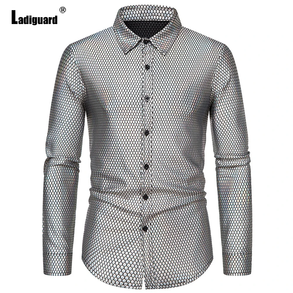 Ladiguard Men Long Sleeves Disco Party Shirt blusas 2023 Punk Style Fashion Blouse Lepal Collar Model Plaid Tops Clubwear Hommes
Ladiguard Men Long Sleeves Disco Party Shirt blusas 2023 Punk Style Fashion Blouse Lepal Collar Model Plaid Tops Clubwear Hommes