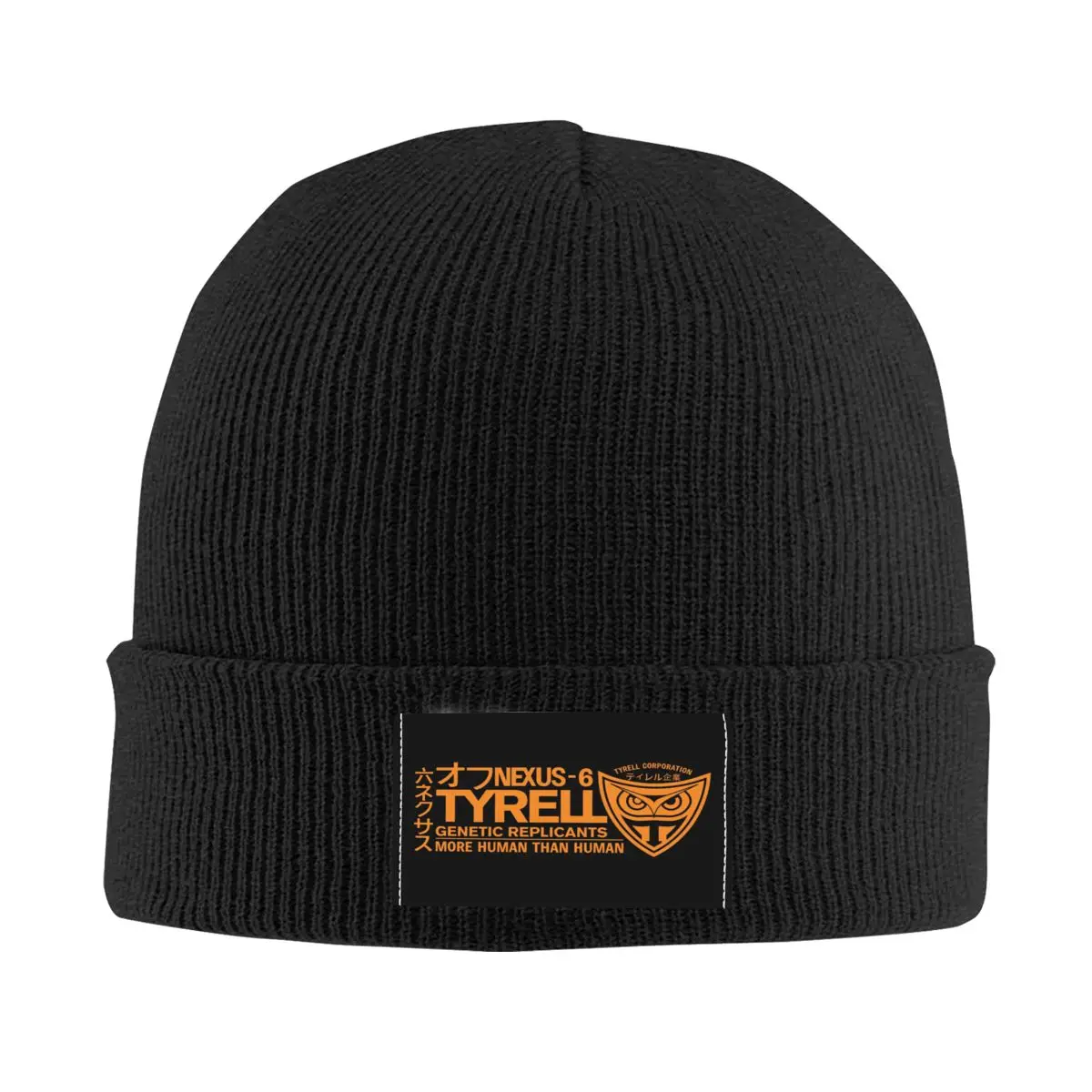 

Tyrell Nexus 6 Orange Bonnet Hat Knitting Hats Men Women Hip Hop Unisex Adult Film Blade Runner Warm Winter Skullies Beanies Cap