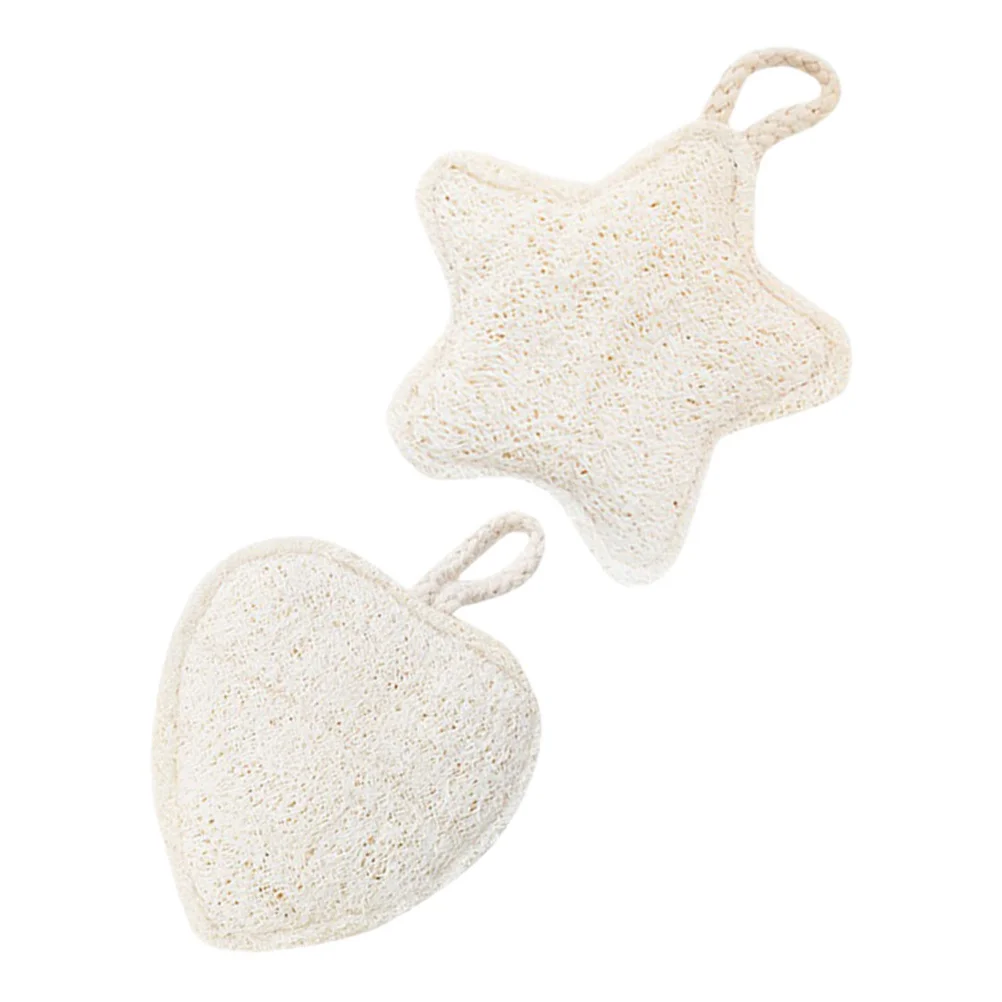 

2 Pcs Loofah Bath Towel Shower Sponge Body Scrubber Cleaning Sponges Bathing Washing Take