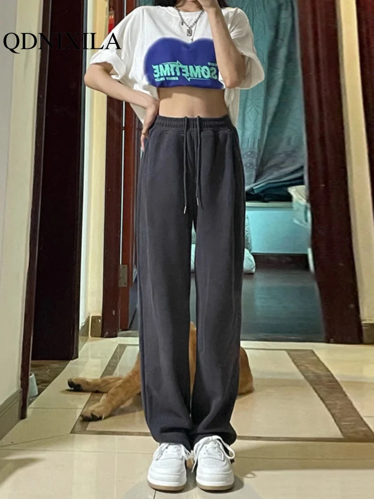 Женские брюки новинка осень-зима 2023 одежда для женщин Свободная драпировка прямая повседневная одежда с карманами для женщин брюки 
Женские брюки новинка осень-зима 2023 одежда для женщин Свободная драпировка прямая повседневная одежда с карманами для женщин брюки