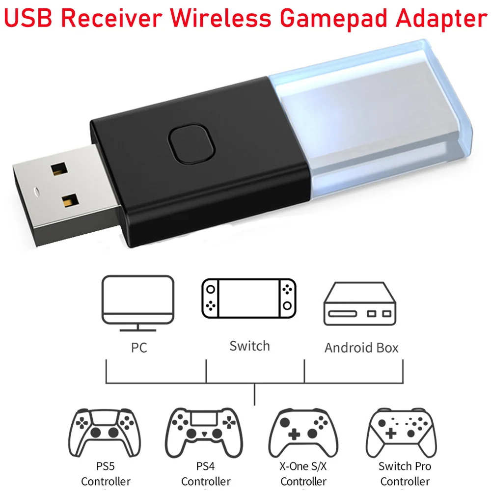 Беспроводной игровой контроллер приемник для Nintendo Switch USB PS4/5 Bluetooth-совместимый