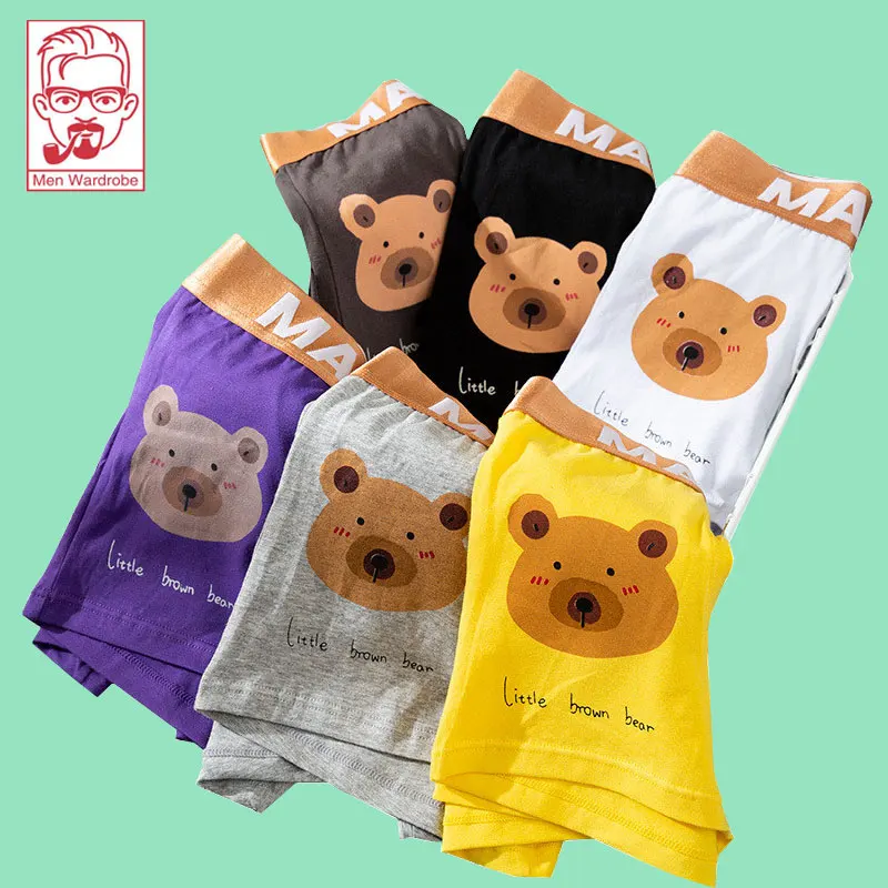 Men's Underwear Men's Boxers Cotton Waist Breathable Cartoon Lovely Personality Of The Trend Of Korean Loose Men's Brief 
Men's Underwear Men's Boxers Cotton Waist Breathable Cartoon Lovely Personality Of The Trend Of Korean Loose Men's Brief