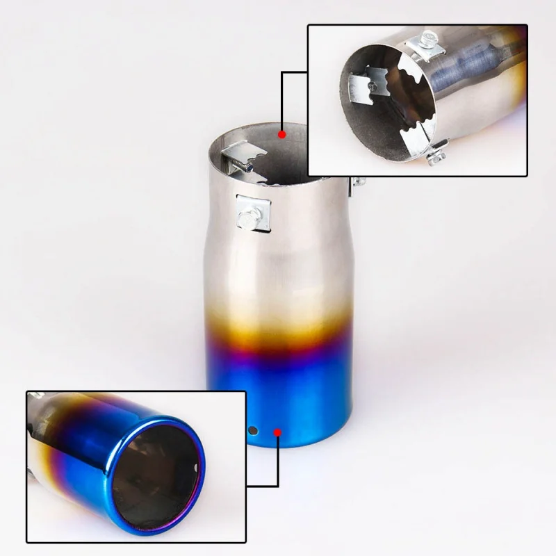 Modified universal 3 inch exhaust pipe muffler stainless steel exhaust pipe grilled blue tail pipe
Modified universal 3 inch exhaust pipe muffler stainless steel exhaust pipe grilled blue tail pipe