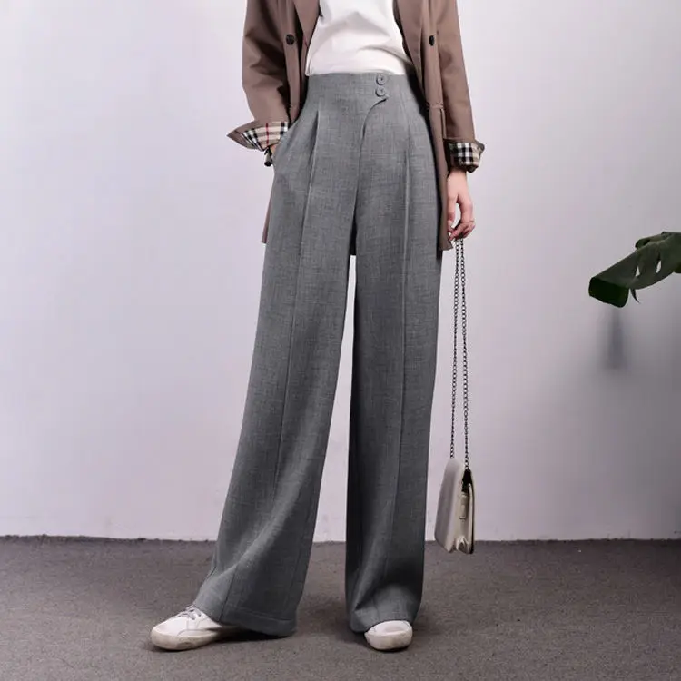 2023 New Spring Summer Women Korean Fashion Casual Female Pockets Solid Loose High Waist Wide Leg Long Trousers Top S89
2023 New Spring Summer Women Korean Fashion Casual Female Pockets Solid Loose High Waist Wide Leg Long Trousers Top S89