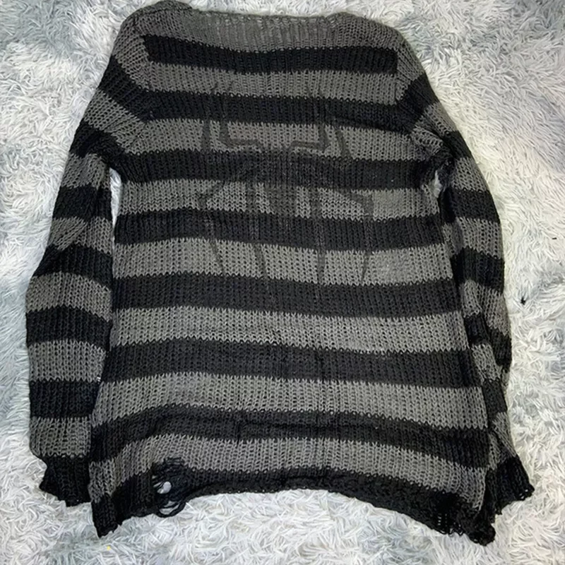 Spider Cross Graphic Print Sweater Gothic Hole Striped Knitted Full Sleeve Jumpers E-gilr Grunge Pullvoers
Spider Cross Graphic Print Sweater Gothic Hole Striped Knitted Full Sleeve Jumpers E-gilr Grunge Pullvoers