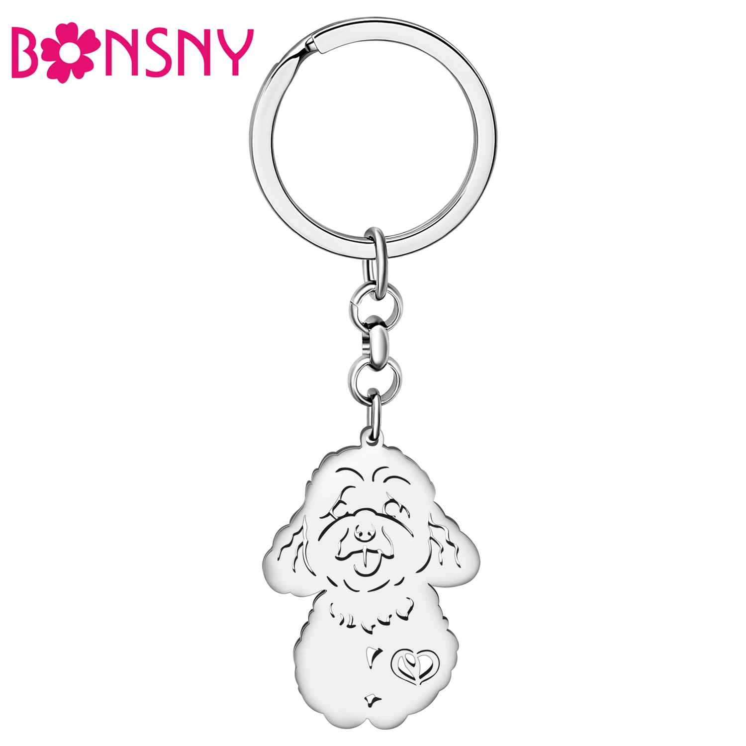 Bonsny Stainless Steel Silver-plated Cute Brown Teddy Dog Key Chains Keyring Pet Decoration Charms Keychain For Teen Women Gifts
Bonsny Stainless Steel Silver-plated Cute Brown Teddy Dog Key Chains Keyring Pet Decoration Charms Keychain For Teen Women Gifts