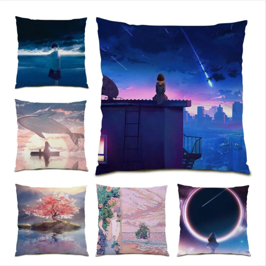 Japanese Pillowcase Home Decor Anime Kawaii Girl Living Room Decoration Cushion Cover 45x45 Cartoon Poster Cute Velvet New E0853
Japanese Pillowcase Home Decor Anime Kawaii Girl Living Room Decoration Cushion Cover 45x45 Cartoon Poster Cute Velvet New E0853