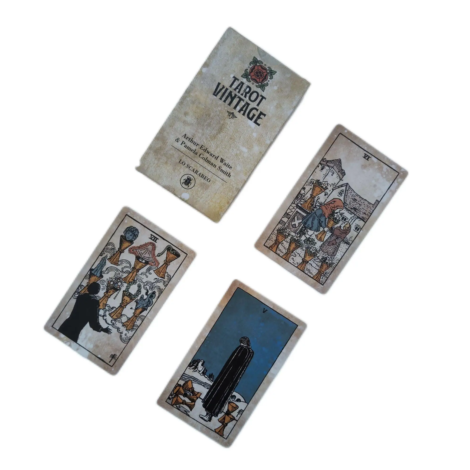 Новый 12x7 см карточный палуб Таро винтажный с руководством 78 карт/набор Восстанавливающий древние путь друзья праздник веселый подарок голо... 
Новый 12x7 см карточный палуб Таро винтажный с руководством 78 карт/набор Восстанавливающий древние путь друзья праздник веселый подарок голо...