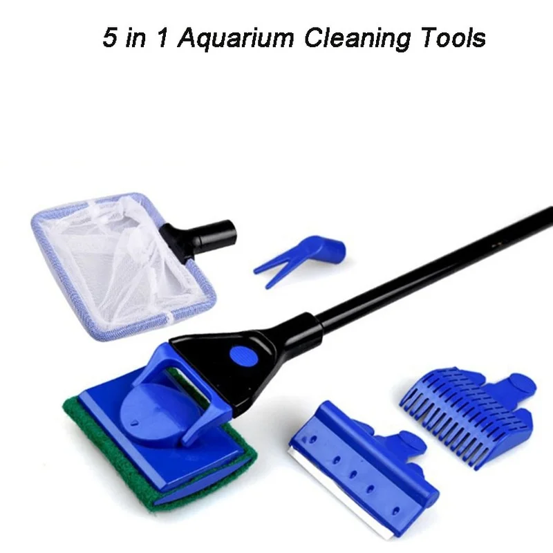 Инструменты для очистки аквариума 5 в 1 набор выдвижная рыболовная сеть вилка