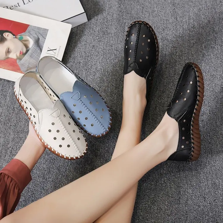 Red Hollow Out Flats For Women Genuine Leather Loafers Breathable Flat Shoes Ladies White Loafers Women's Ballet Flats Moccasins
Red Hollow Out Flats For Women Genuine Leather Loafers Breathable Flat Shoes Ladies White Loafers Women's Ballet Flats Moccasins