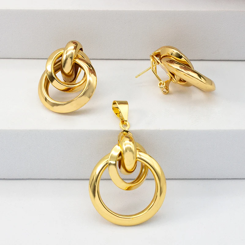 Jewelry Set For Women Round Circle Metal Clip Earrings Pendant Geometry Fashion Necklace Sets For Ladies Daily Wear Gift
Jewelry Set For Women Round Circle Metal Clip Earrings Pendant Geometry Fashion Necklace Sets For Ladies Daily Wear Gift