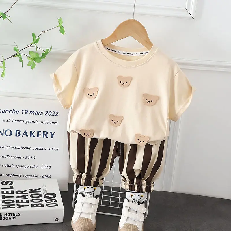 Summer New Boys and Girls Baby Infant Set T-shirt Short Sleeve Two Piece Korean casual sports set 1-5 Years Old
Summer New Boys and Girls Baby Infant Set T-shirt Short Sleeve Two Piece Korean casual sports set 1-5 Years Old