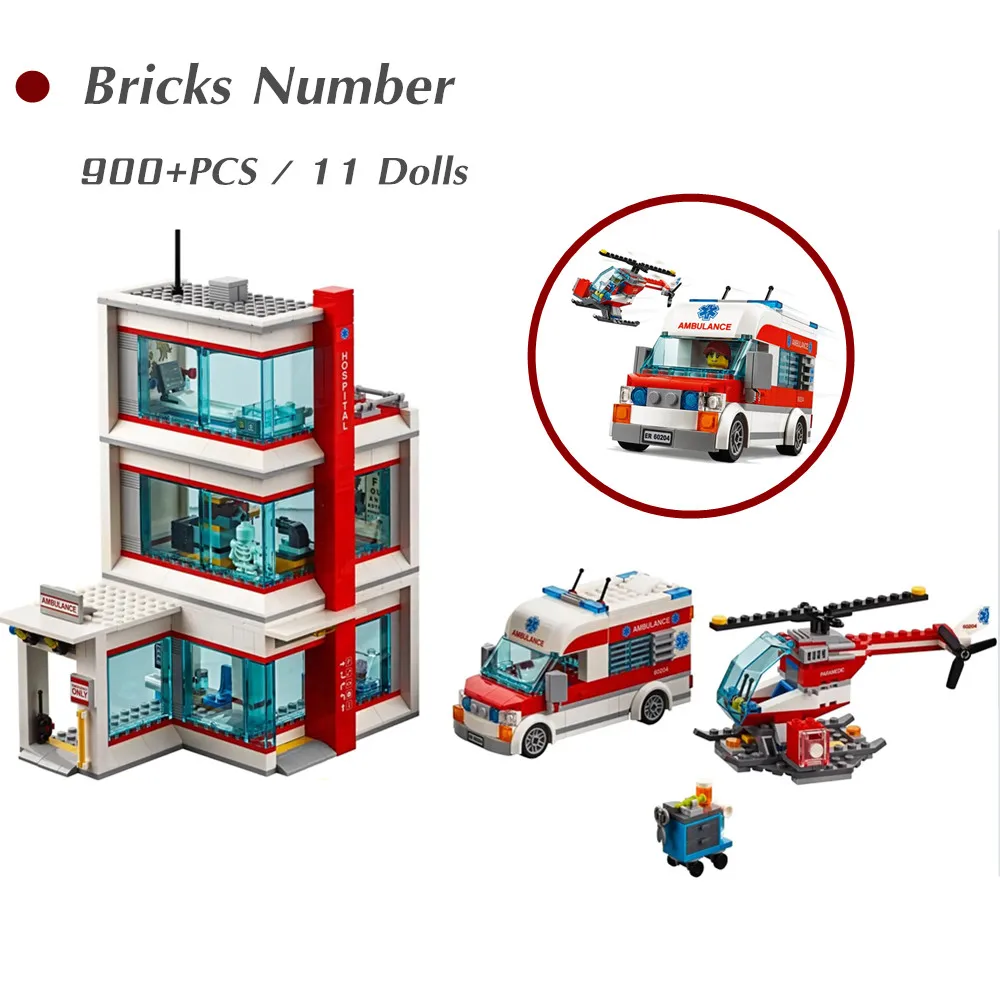 New Compatible 60204 Doctor City Hospital Model Building Blocks Bricks Toys for Children Christmas Birthday Gift Boys Set
New Compatible 60204 Doctor City Hospital Model Building Blocks Bricks Toys for Children Christmas Birthday Gift Boys Set