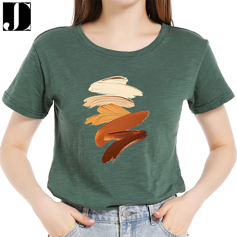 Female Summer Casual Graphic 100% Cotton T-shirts Ladies Regular Fashion Short Sleeve Pigment Print Women Daily O-Neck Tees Tops
Female Summer Casual Graphic 100% Cotton T-shirts Ladies Regular Fashion Short Sleeve Pigment Print Women Daily O-Neck Tees Tops