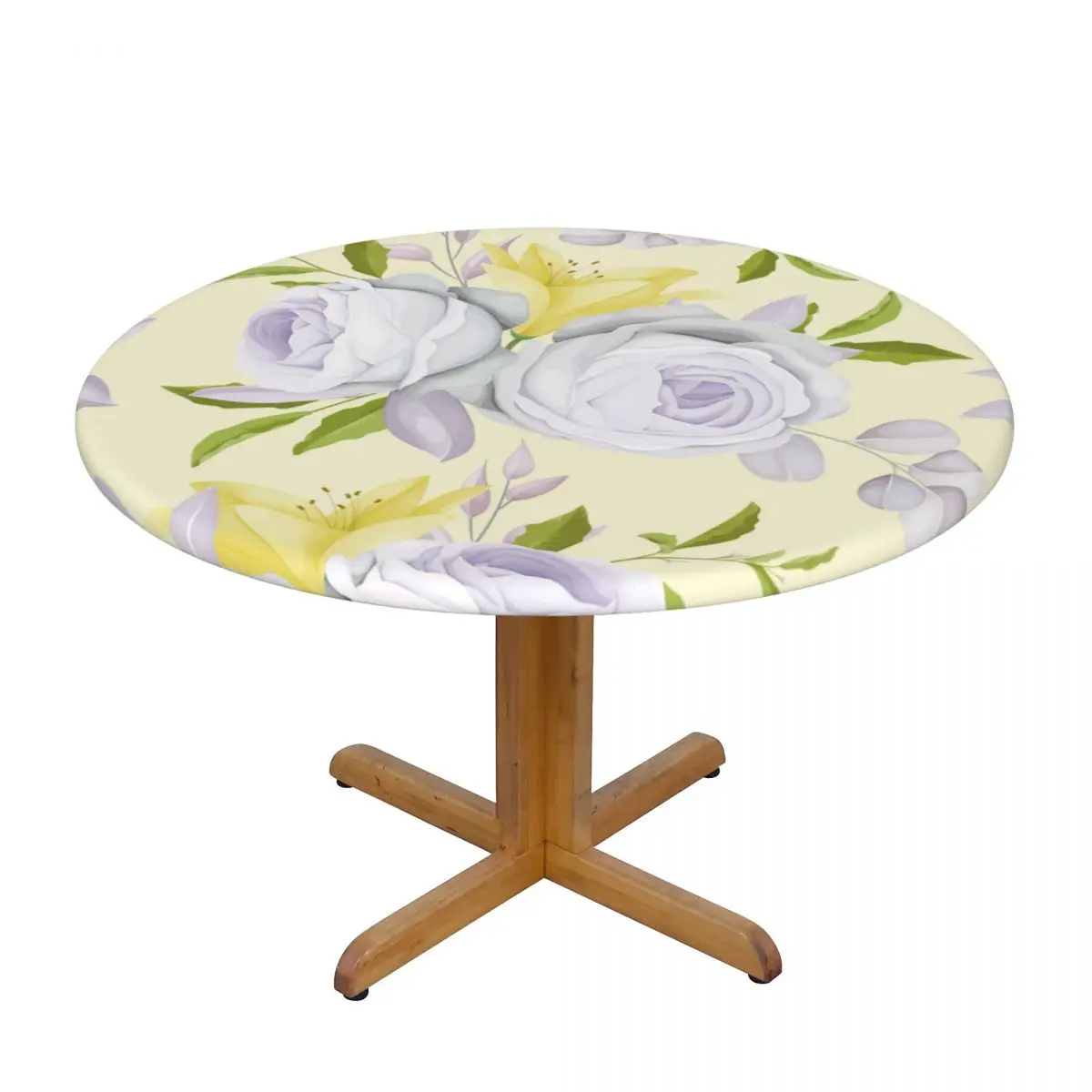 Round Table Cover Cloth Protector Polyester Tablecloth Floral Fitted Table Cover with Elastic Edged
Round Table Cover Cloth Protector Polyester Tablecloth Floral Fitted Table Cover with Elastic Edged