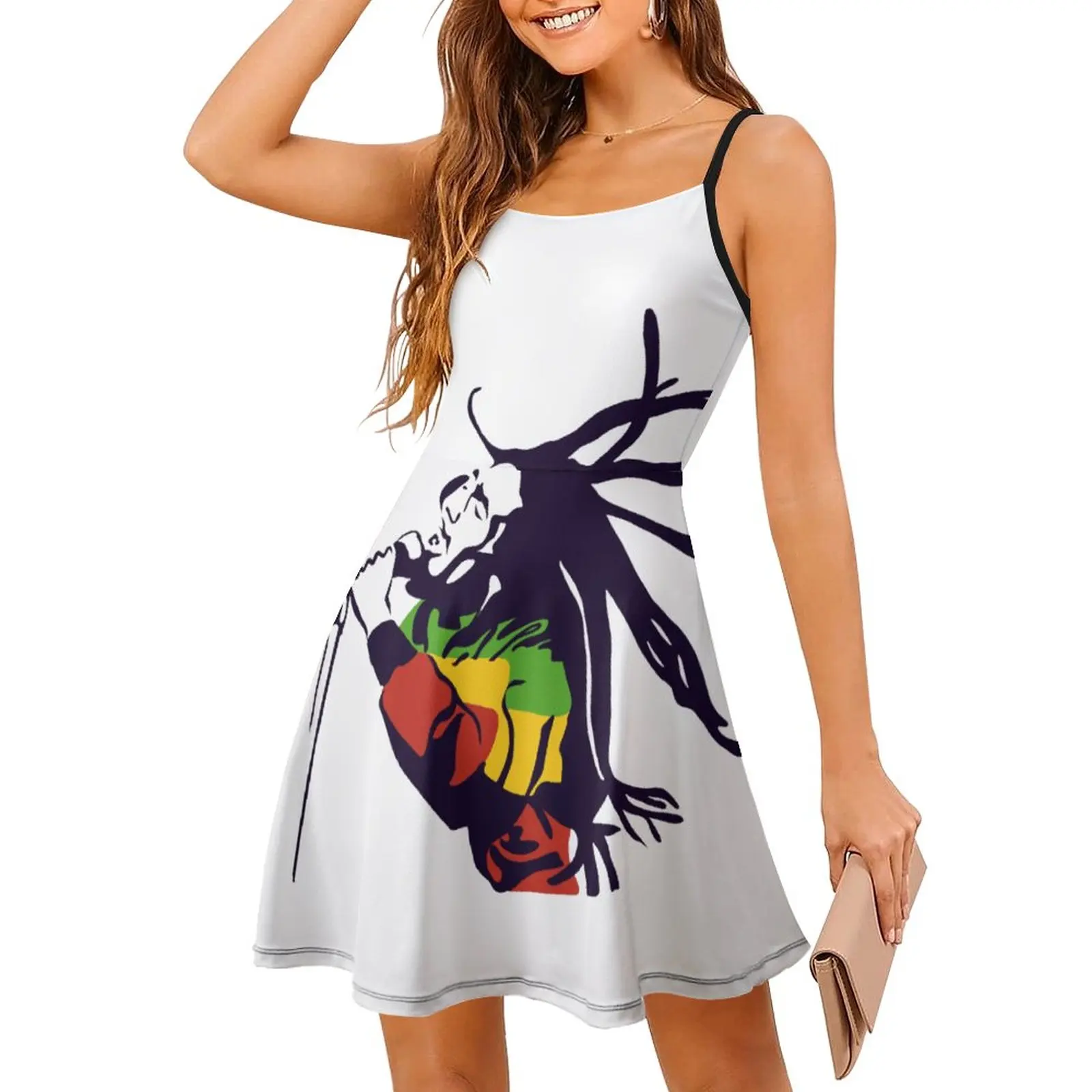 Bobs And Marley - The King of Reggae Classic Graphic Cool Sexy Woman's Gown Women's Sling Dress Humor Graphic Cocktails Strapp
Bobs And Marley - The King of Reggae Classic Graphic Cool Sexy Woman's Gown Women's Sling Dress Humor Graphic Cocktails Strapp