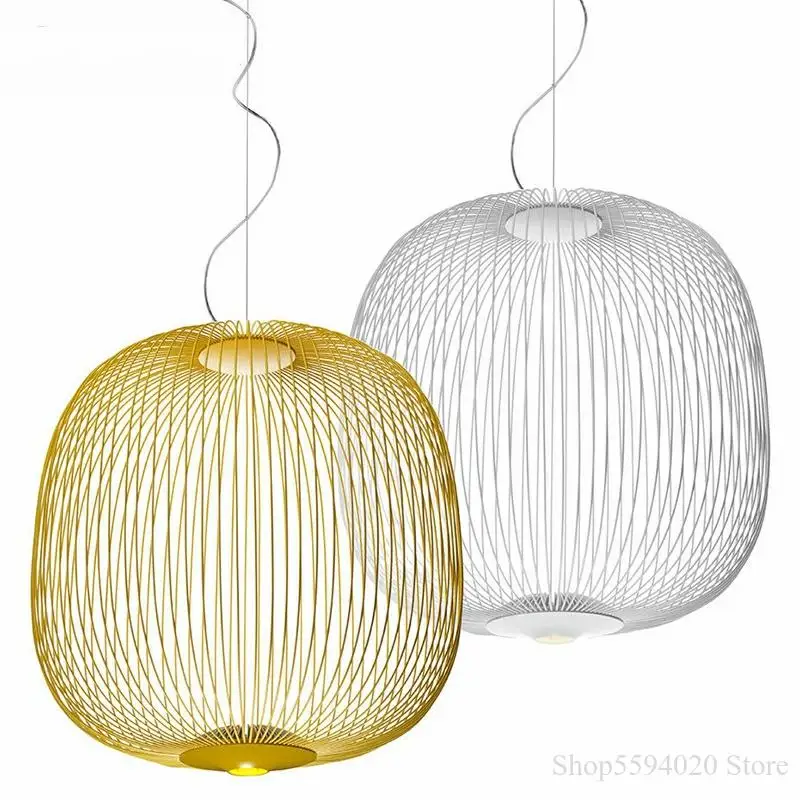 

Modern Led Foscarini Pendant Lights Nordic Designer Hanging Lamp Loft Industrial Cage Suspension Luminaire Home Decor Fixtures