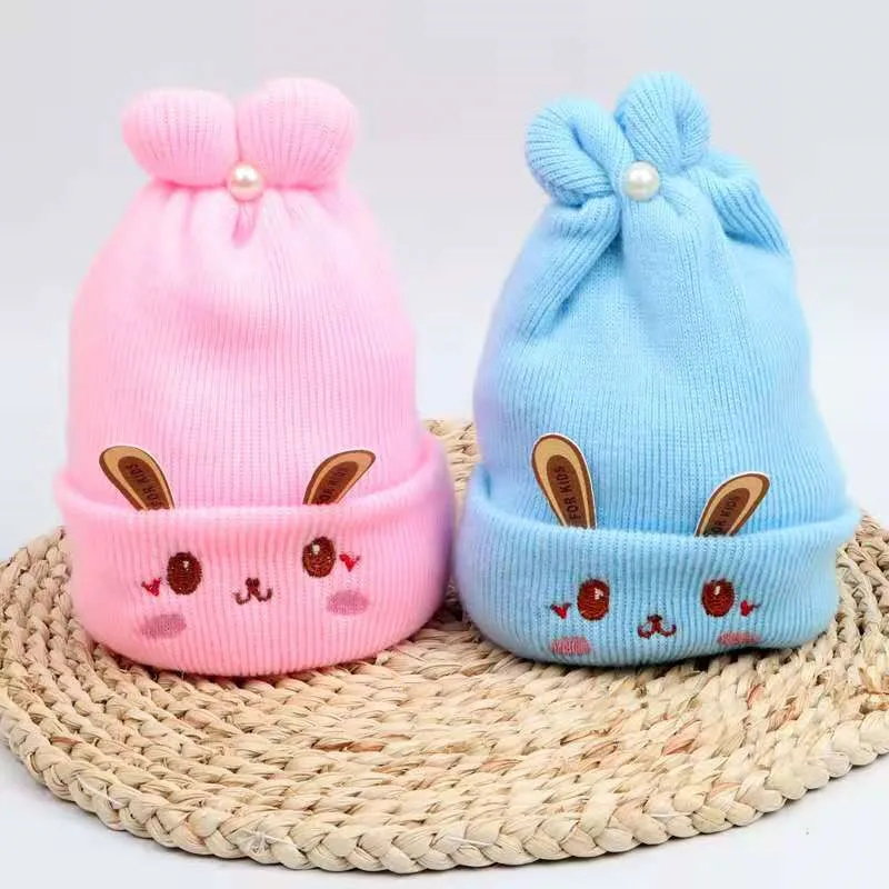 

Newborn Girl&Boy Hats Baby Soft Warm Crochet Knit Cartoon Beanie Cap Cute Baby Hats for 0-6 Months Baby Winter Hat for Kids