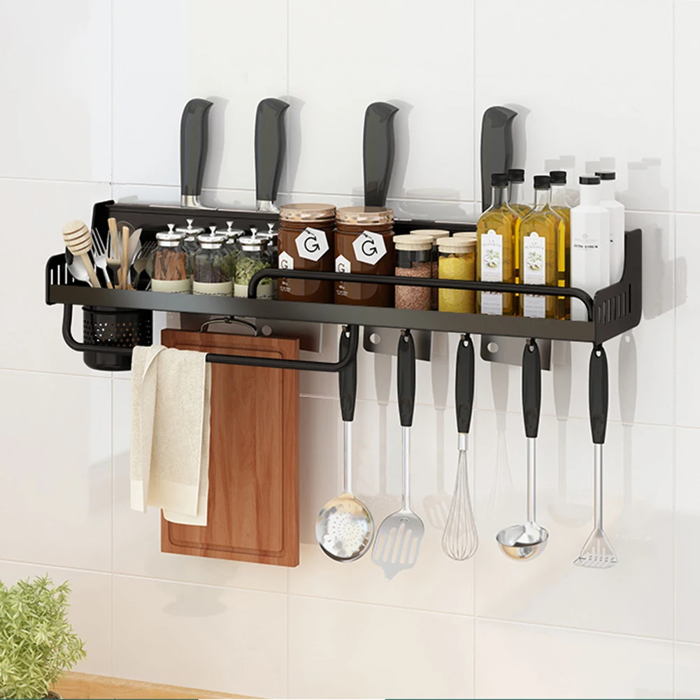 Kitchen Storage Shelf Wall-mounted Spice Racks Space Aluminum Multifunctional Storage Rack Kitchen Shelf Kitchen Organizer
Kitchen Storage Shelf Wall-mounted Spice Racks Space Aluminum Multifunctional Storage Rack Kitchen Shelf Kitchen Organizer