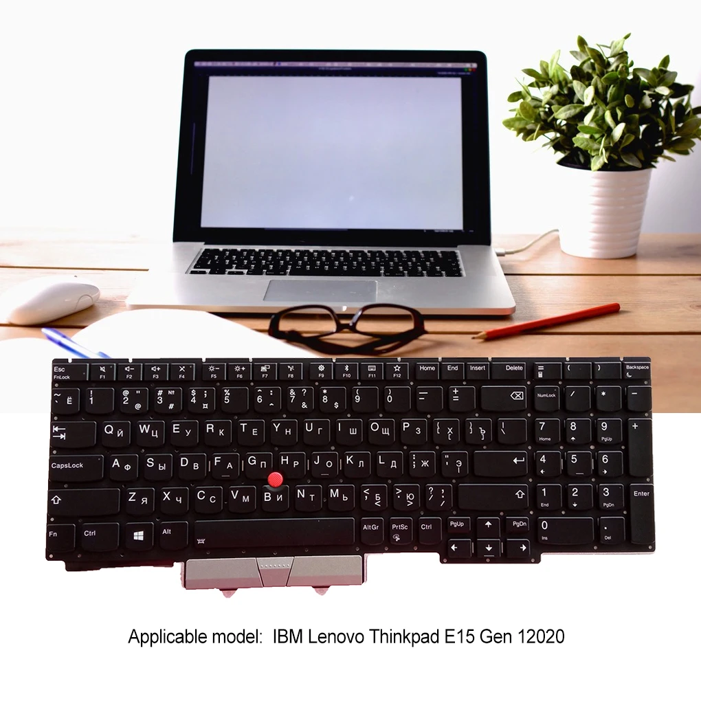 

Клавиатура игровая с защитой от скольжения, клавиатура с подсветкой для игрового компьютера, устройство входного сигнала, замена клавиатуры для Thinkpad E15 GEN 1