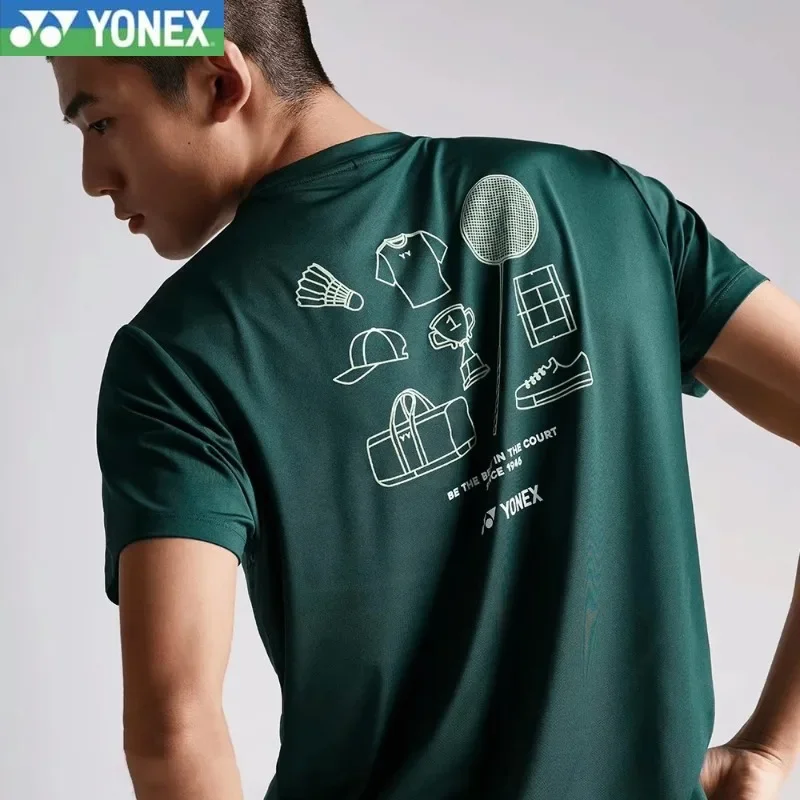 YONEX 2024 новый трикотаж для бадминтона мужская и женская спортивная быстросохнущая