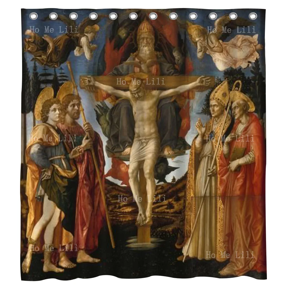 

The Altar Of The Father Son Altarpiece Of Church By Ho Me Lili Decorate Shower Curtains For Family Toilets