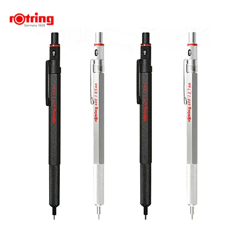 

Holder 0.7mm Pencils Pens Drawing Rotring Body 600 Professional Metallic 0.5mm Mechanical Sketching Hexagon
