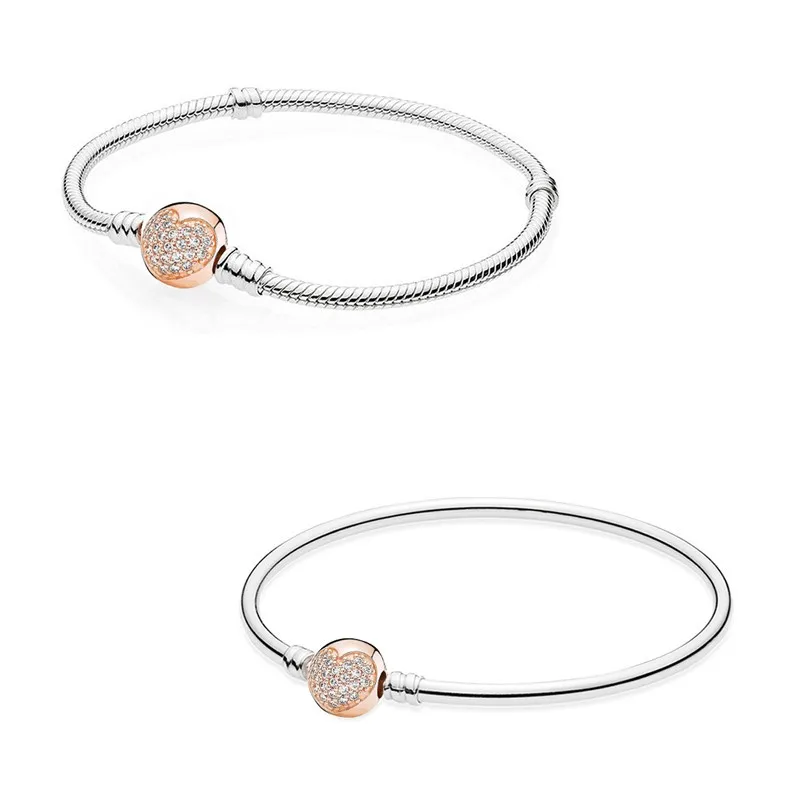 Authentic 925 Sterling Silver Moments Rose Crystal Love Heart Clasp Bracelet Bangle Fit Bead Charm Diy Fashion Jewelry
Authentic 925 Sterling Silver Moments Rose Crystal Love Heart Clasp Bracelet Bangle Fit Bead Charm Diy Fashion Jewelry