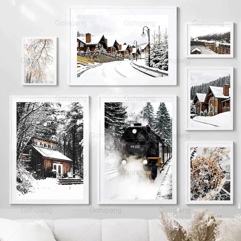 Winter Mountain Scenery Canvas Painting Snow Train Fox Landscape Poster and Prints Home Living Room Decoration Wall Pictures
Winter Mountain Scenery Canvas Painting Snow Train Fox Landscape Poster and Prints Home Living Room Decoration Wall Pictures