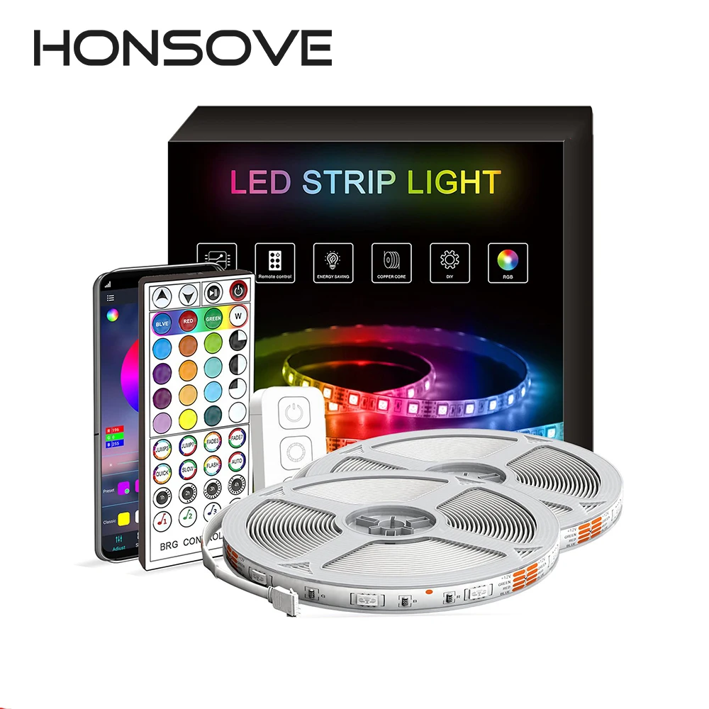 RGB 5050 Music Voice-activated Timing LED Light Strip Set 24-key Controller Decorative Color Changing Atmosphere Light Bar
RGB 5050 Music Voice-activated Timing LED Light Strip Set 24-key Controller Decorative Color Changing Atmosphere Light Bar