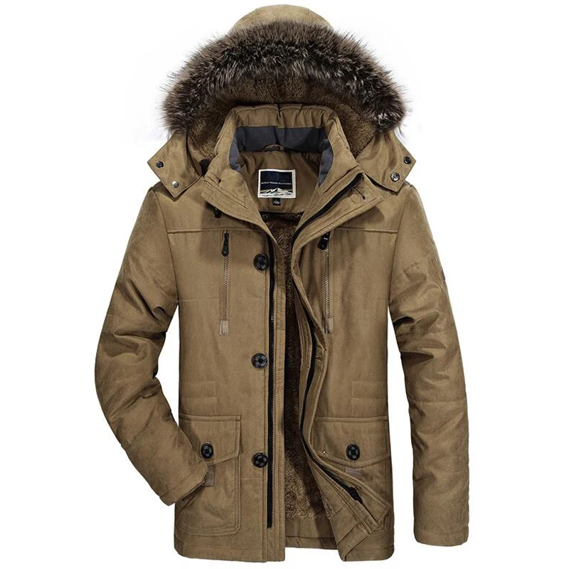 WINSTAND Winter Jacket Men's Plus Size Cotton Padded Warm Parka Coat Casual Faux Fur Hooded Fleece Long Male Jacket Windbreaker
WINSTAND Winter Jacket Men's Plus Size Cotton Padded Warm Parka Coat Casual Faux Fur Hooded Fleece Long Male Jacket Windbreaker