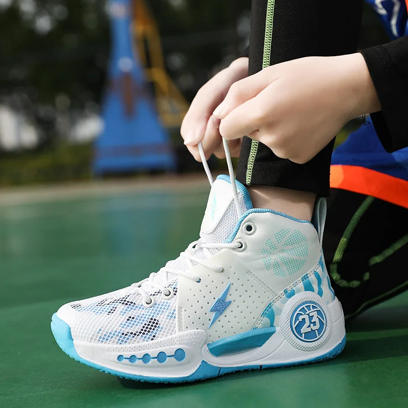 Mesh Breathable Wear Resistant Men Basketball Shoes Cool Patchwork Lightning Print Sneakers High Top Comfortable Running Shoes
Mesh Breathable Wear Resistant Men Basketball Shoes Cool Patchwork Lightning Print Sneakers High Top Comfortable Running Shoes