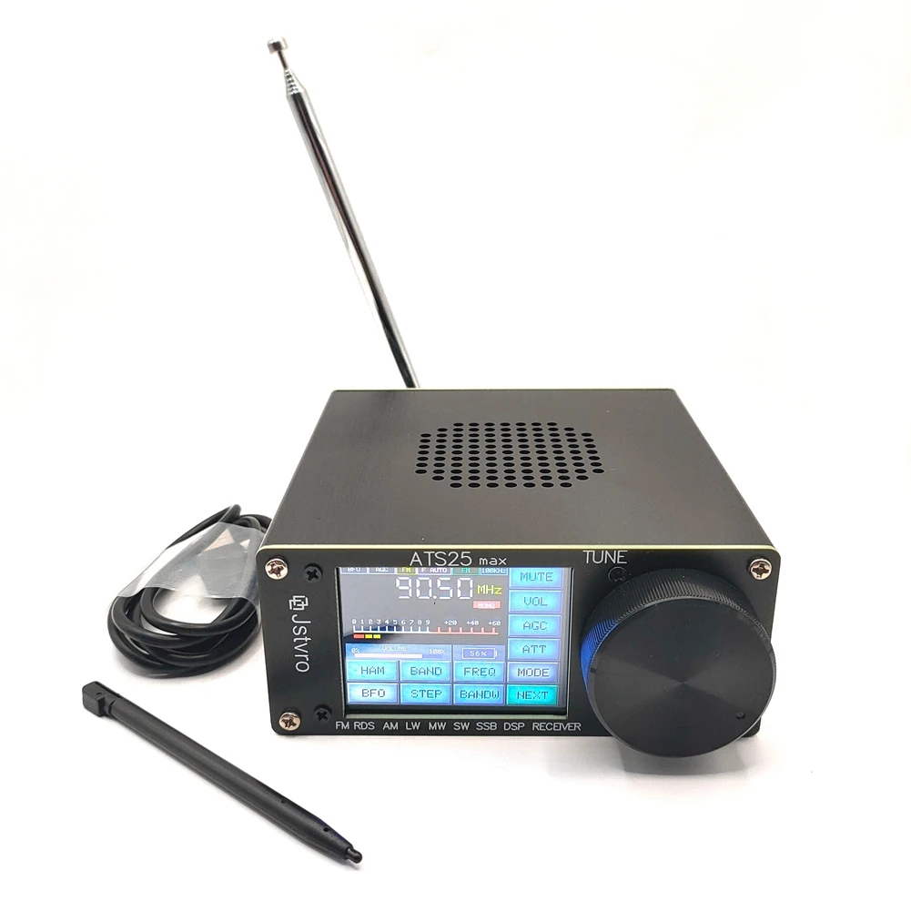 ATS25 Max Si4732 All Band Radio Receiver FM RDS AM LW MW SW SSB DSP Receiver + 2.4Inch Touch Screen + Touch Pen+Antenna
ATS25 Max Si4732 All Band Radio Receiver FM RDS AM LW MW SW SSB DSP Receiver + 2.4Inch Touch Screen + Touch Pen+Antenna