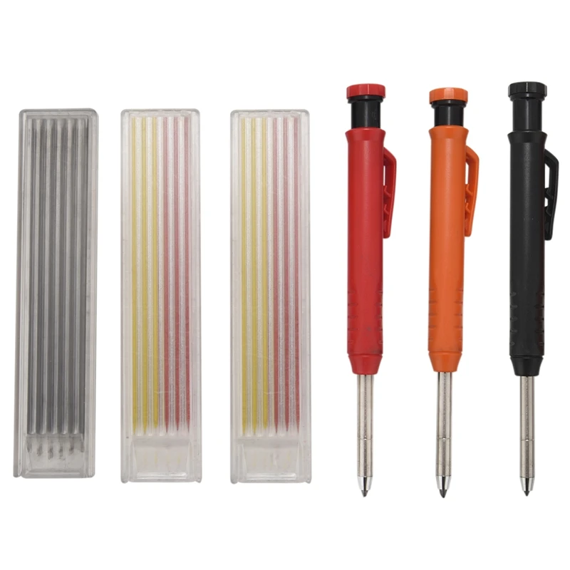 3 Solid Color Woodworking Pencils,Long Nostril Automatic Pencil Marking Tool, With Built-In Sharpener,For Woodworking
3 Solid Color Woodworking Pencils,Long Nostril Automatic Pencil Marking Tool, With Built-In Sharpener,For Woodworking