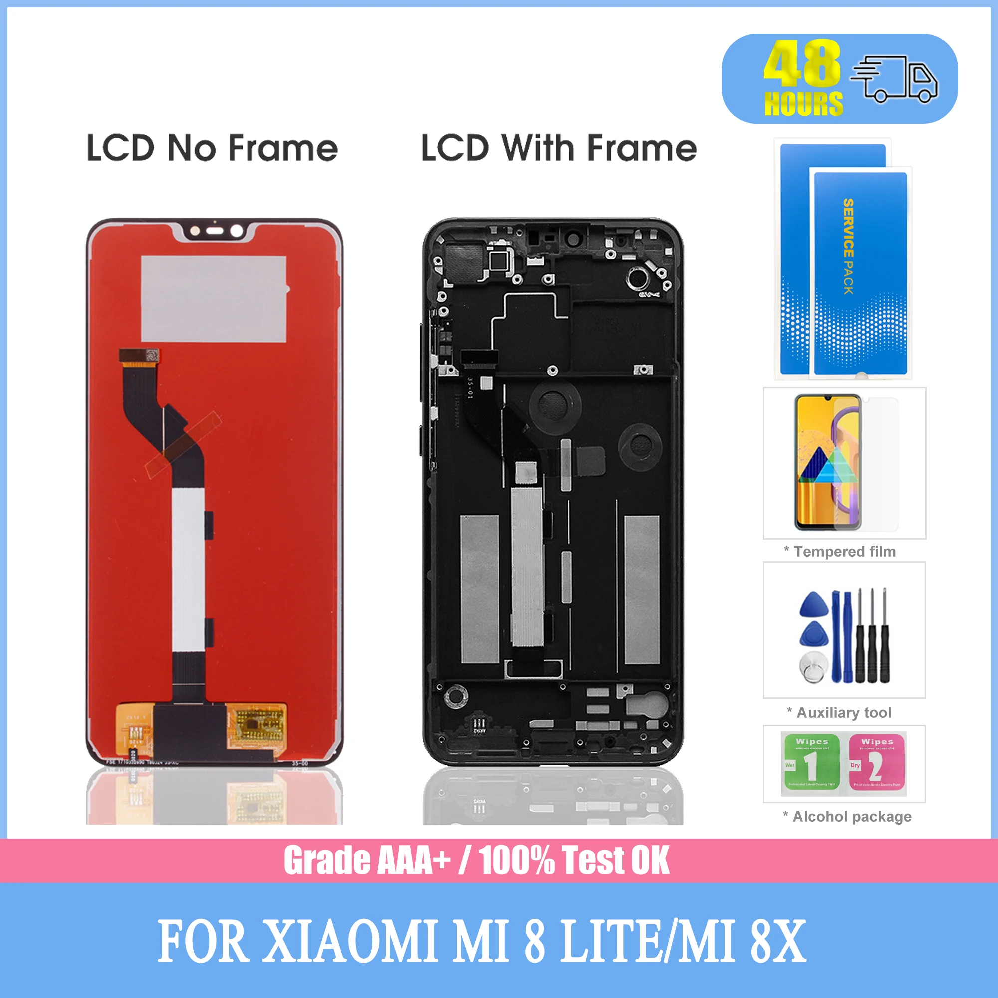 Original 6.26 '' Display with frame for Xiaomi Mi 8 Lite mi8 lite Global LCD Touch Screen Digitizer Assembly Repair parts
Original 6.26 '' Display with frame for Xiaomi Mi 8 Lite mi8 lite Global LCD Touch Screen Digitizer Assembly Repair parts