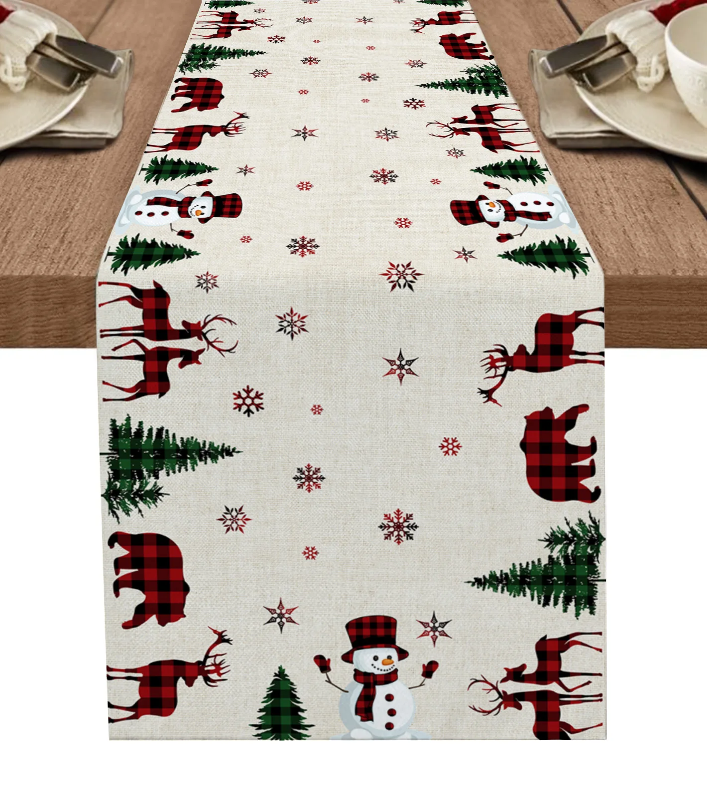 Christmas Tree Snowflake Snowman Elk Table Runner Home Wedding Banquet Festival Party Hotel Table Decoration Table Cover
Christmas Tree Snowflake Snowman Elk Table Runner Home Wedding Banquet Festival Party Hotel Table Decoration Table Cover