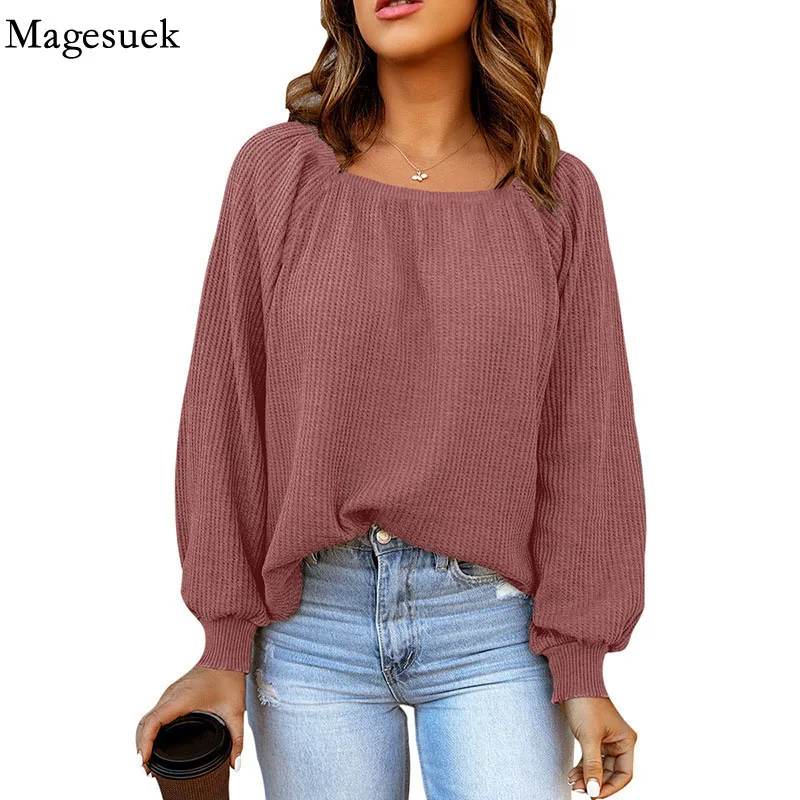 Square Neck Loose Casual Sweater Long Sleeve Tops Spring and Autumn Elegant Pullover Sweater Women Jumper Sueter Mujer 22698
Square Neck Loose Casual Sweater Long Sleeve Tops Spring and Autumn Elegant Pullover Sweater Women Jumper Sueter Mujer 22698