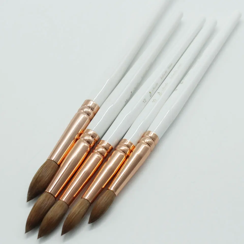 100% Sable Kolinsky Hair Acrylic Liquid Powder Nail Art Brush Crimped White Handle Size 12 Professional Nail Extension Tools
100% Sable Kolinsky Hair Acrylic Liquid Powder Nail Art Brush Crimped White Handle Size 12 Professional Nail Extension Tools