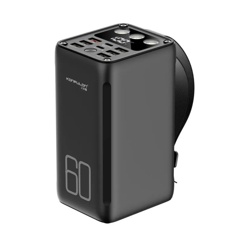 60000mAh High-Capacity Outdoor Power Supply LED Power Supply Display Multi-port Portable Rope Camping External Battery PowerBank
60000mAh High-Capacity Outdoor Power Supply LED Power Supply Display Multi-port Portable Rope Camping External Battery PowerBank