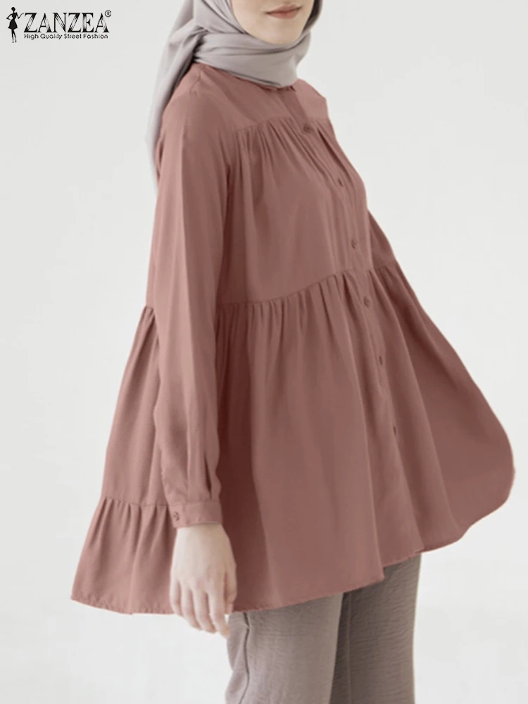 Autumn Fashion Muslim Blouse 2023 ZANZEA Women Long Sleeve Shirt Casual Solid Ramadan Blusas Dubai Turkey Tops IsIamic Clothing
Autumn Fashion Muslim Blouse 2023 ZANZEA Women Long Sleeve Shirt Casual Solid Ramadan Blusas Dubai Turkey Tops IsIamic Clothing