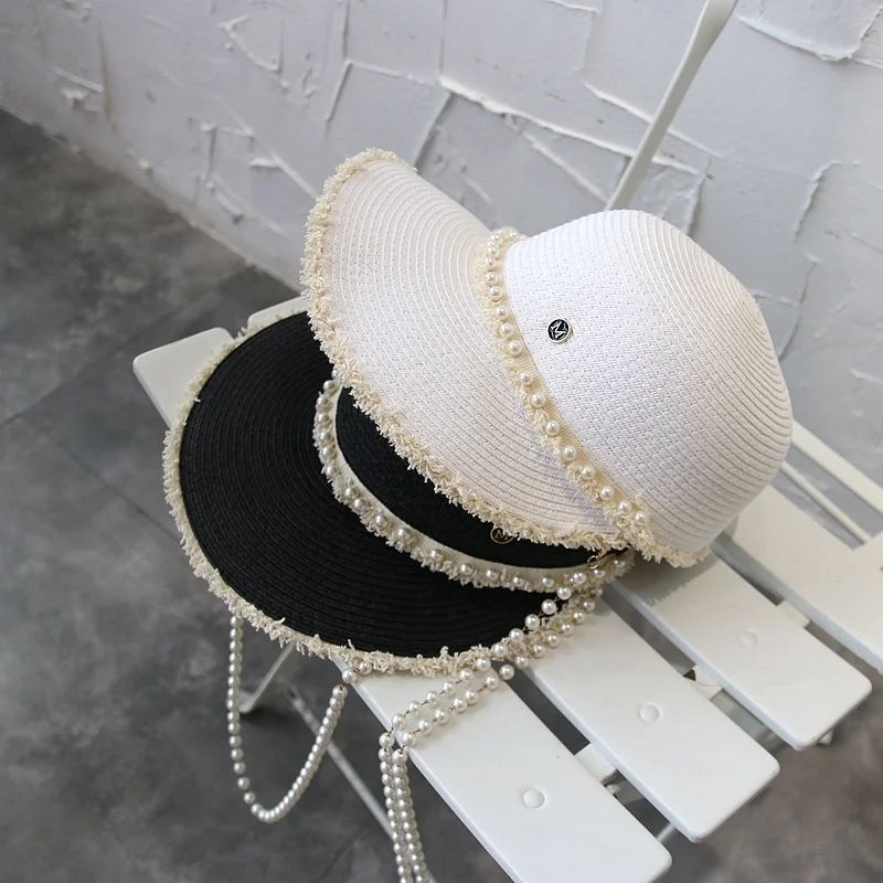 2023 Ladies Peaked Cap Sun Hat Summer Pearl Chain Raw Straw Hat Equestrian Hat Holiday Beach Sun Protection Sun Hat Wholesale
2023 Ladies Peaked Cap Sun Hat Summer Pearl Chain Raw Straw Hat Equestrian Hat Holiday Beach Sun Protection Sun Hat Wholesale