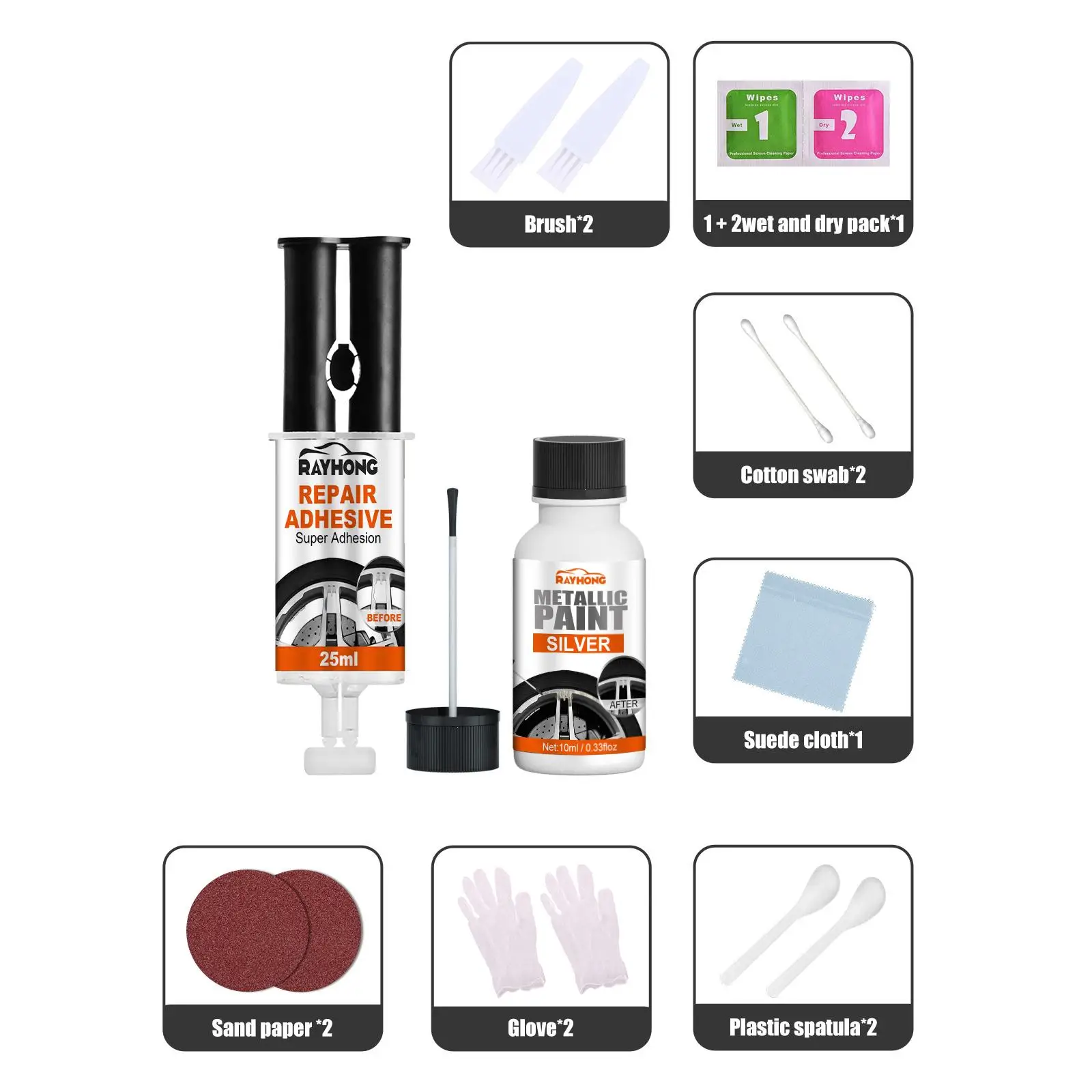 Car Wheel Hub Scratch Repair Kit Styling Scratch Accessories Fix Scratches Remover Durable Repair Polishing Kit
Car Wheel Hub Scratch Repair Kit Styling Scratch Accessories Fix Scratches Remover Durable Repair Polishing Kit