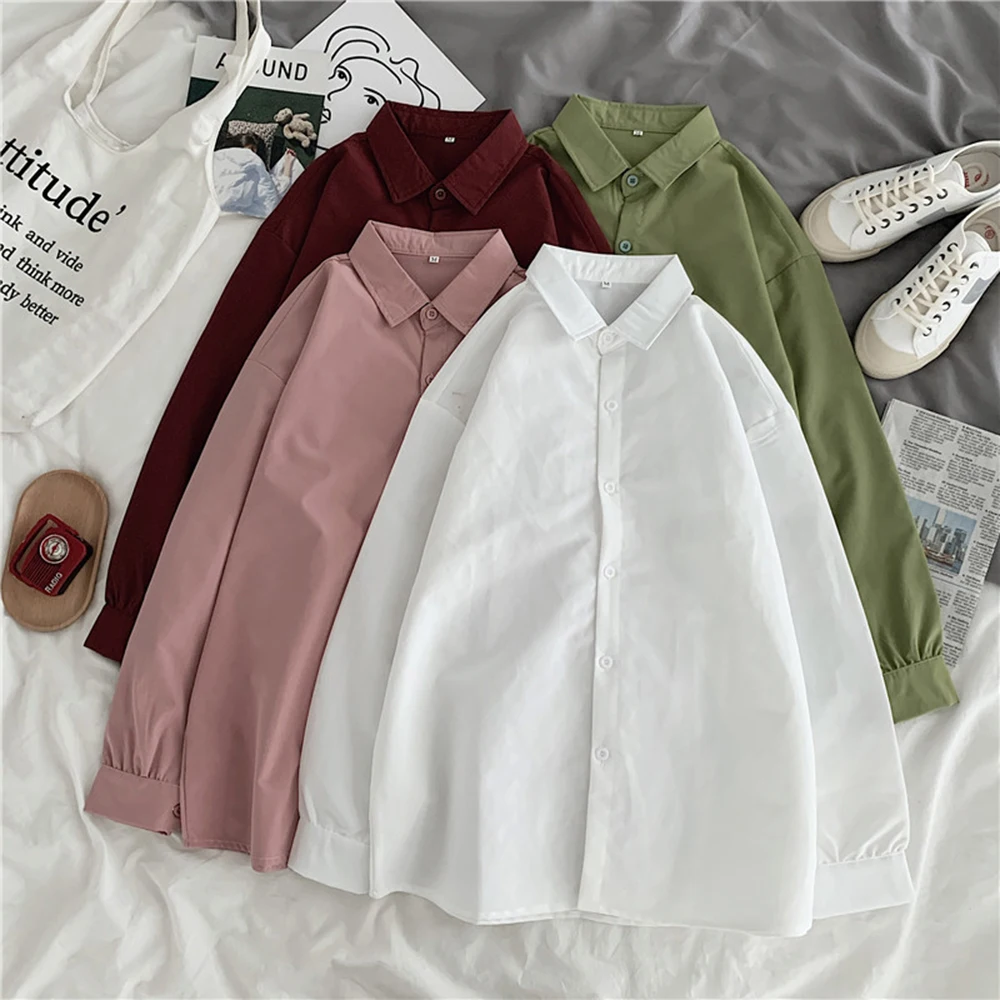 Women White Black Shirts Long Sleeve Boyfriend Style Female Casual Blouses Autumn Spring Sunproof Shirt
Women White Black Shirts Long Sleeve Boyfriend Style Female Casual Blouses Autumn Spring Sunproof Shirt