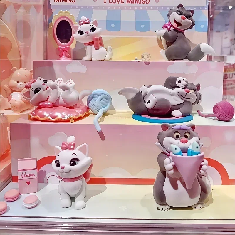Disney Люцифер Мари кошка искусственная фигурка милая аниме таинственная коробка