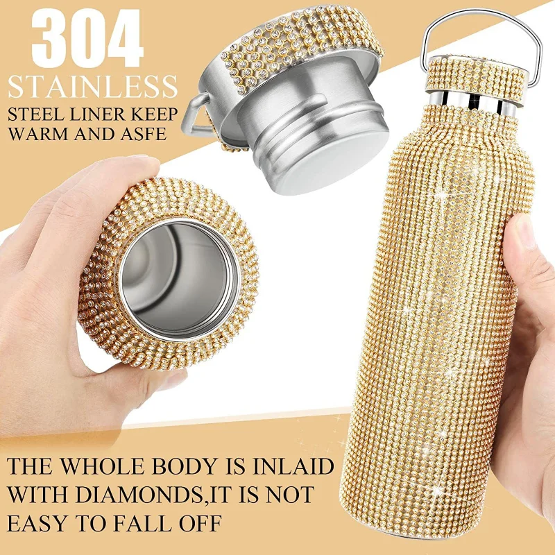 High-value Stainless Steel Thermos Cup with Diamond Belt Chain American Full-diamond Ladies Caneca Termica Portable Water Bottle
High-value Stainless Steel Thermos Cup with Diamond Belt Chain American Full-diamond Ladies Caneca Termica Portable Water Bottle