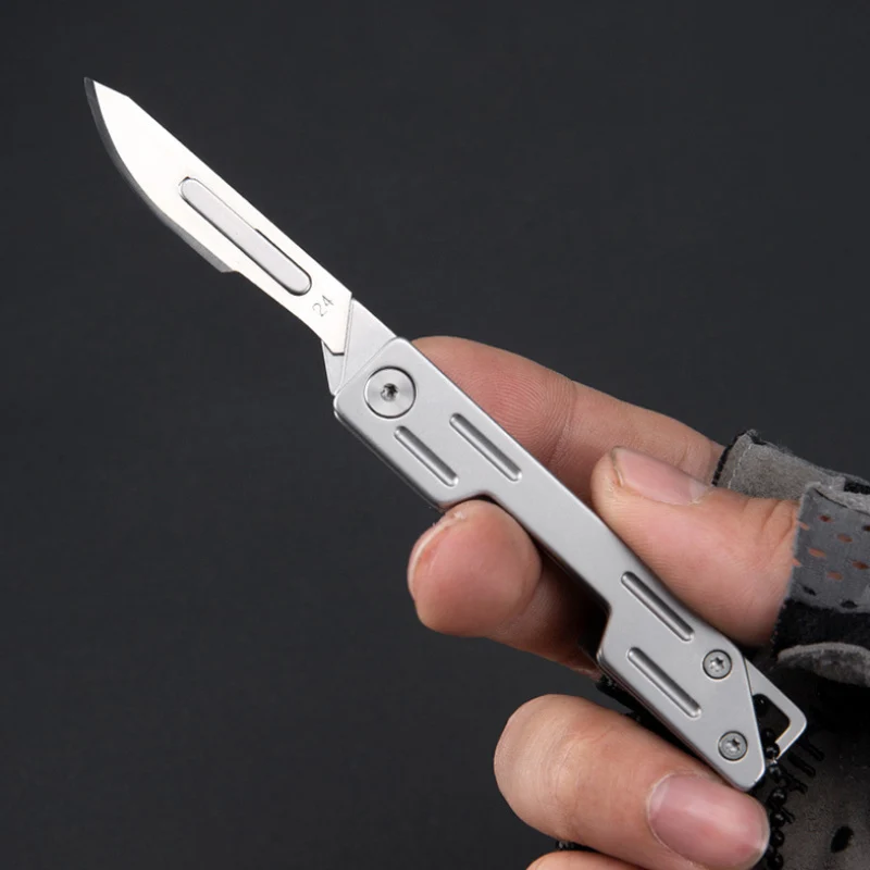 Mini CNC medical Scalpel Fast Open Medical Folding Knife EDC Outdoor Unpacking Pocket Knife With 10pcs Replaceable Blades
Mini CNC medical Scalpel Fast Open Medical Folding Knife EDC Outdoor Unpacking Pocket Knife With 10pcs Replaceable Blades