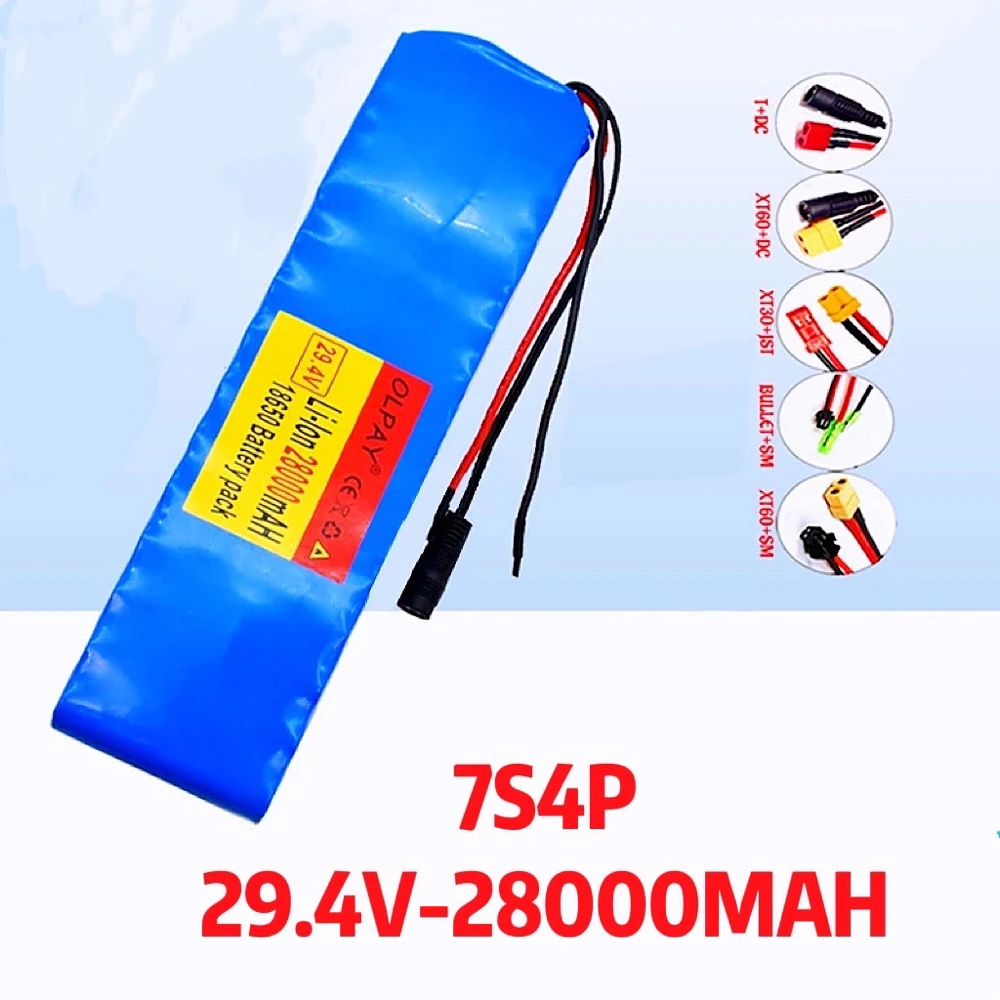 100% New 7S4P 24V 28000mAh electric bicycle motor ebike scooter li-ion battery pack 29.4V 18650 rechargeable batteries
100% New 7S4P 24V 28000mAh electric bicycle motor ebike scooter li-ion battery pack 29.4V 18650 rechargeable batteries