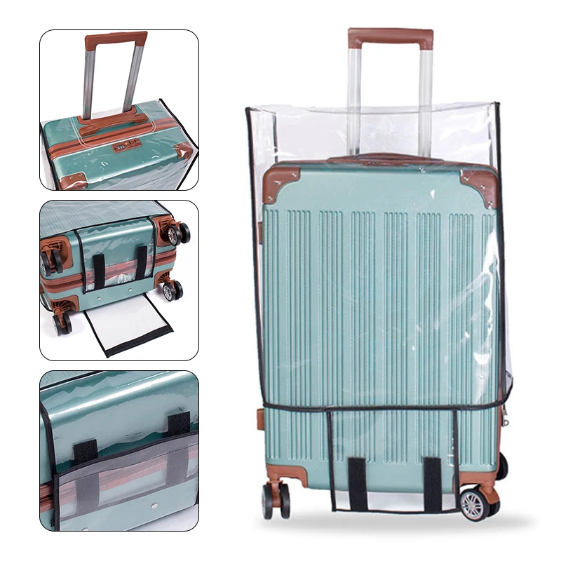 

Transparent PVC Luggage Cover Waterproof Trolley Suitcase Dust Cover Dustproof Travel Accessories 18-30inch Protective Cover